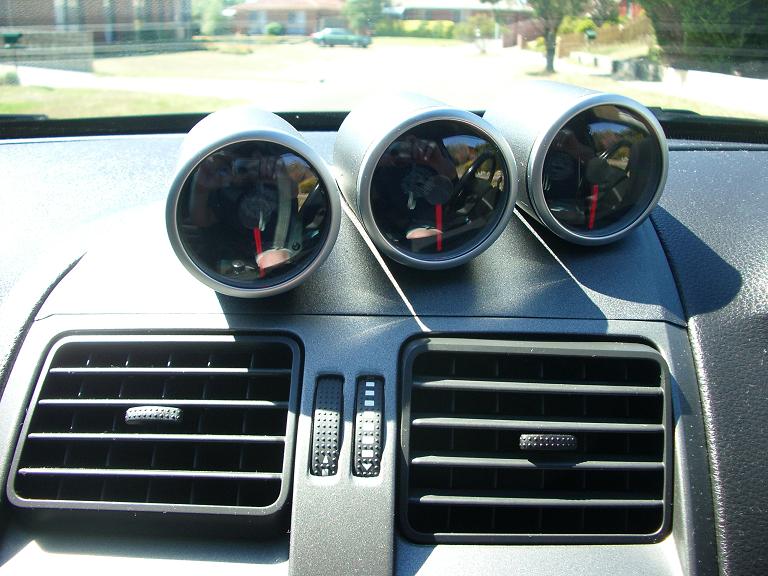 Pole Position Auto Gauges with Custom Spray Paint..